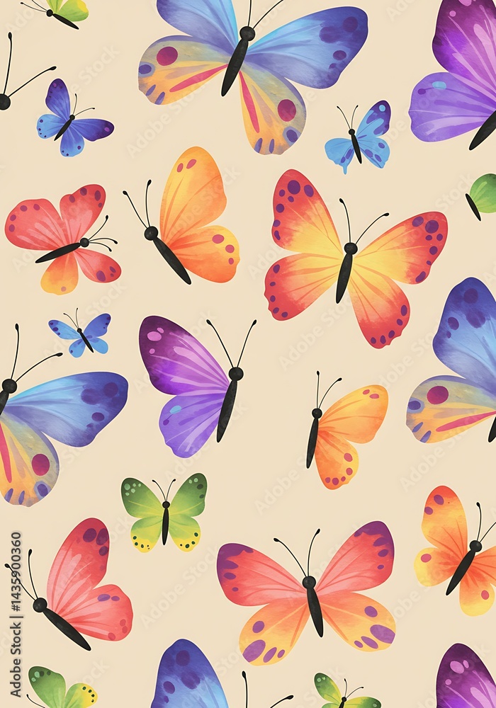 Obraz premium Whimsical Butterfly Dance AI Generated