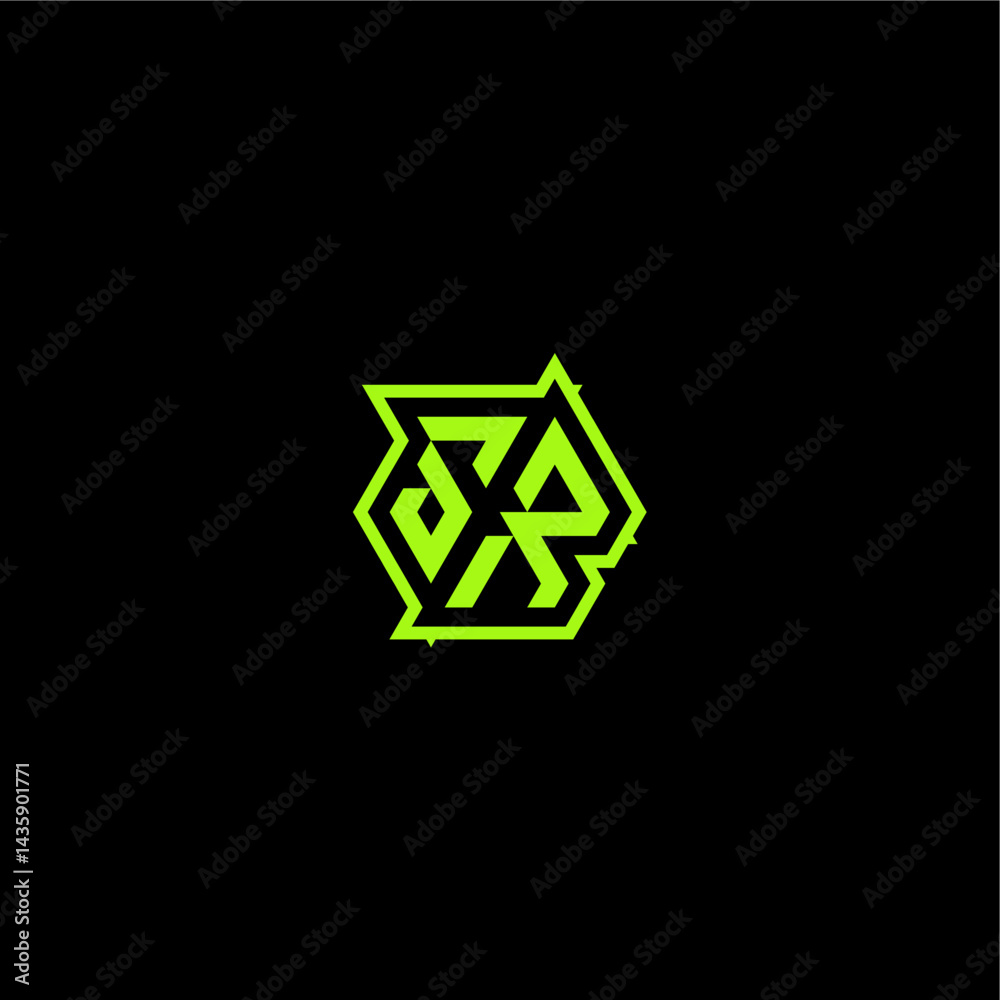 logo design concept cool and dynamic monogram SR esport gaming initial letter logo design concept cool and dynamic monogram SR esport gaming initial letter