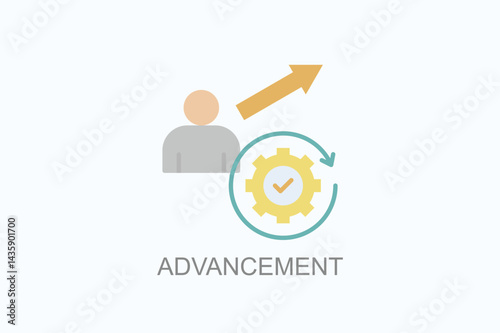 Advancement Icon Or Logo Isolated Illustration
