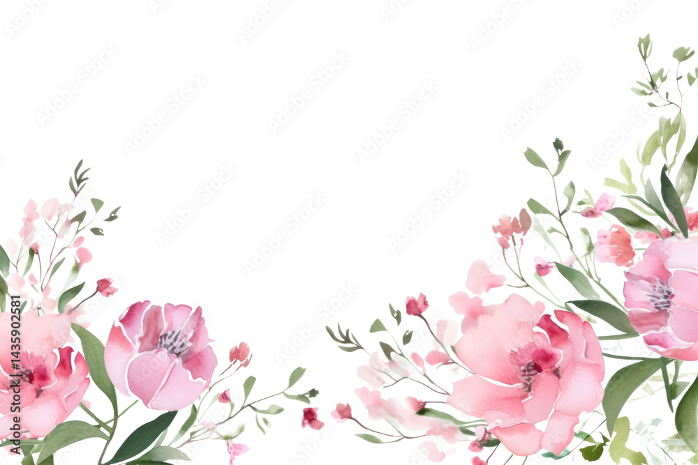 Naklejka premium PNG Minimal pink bouquet pattern flower plant.