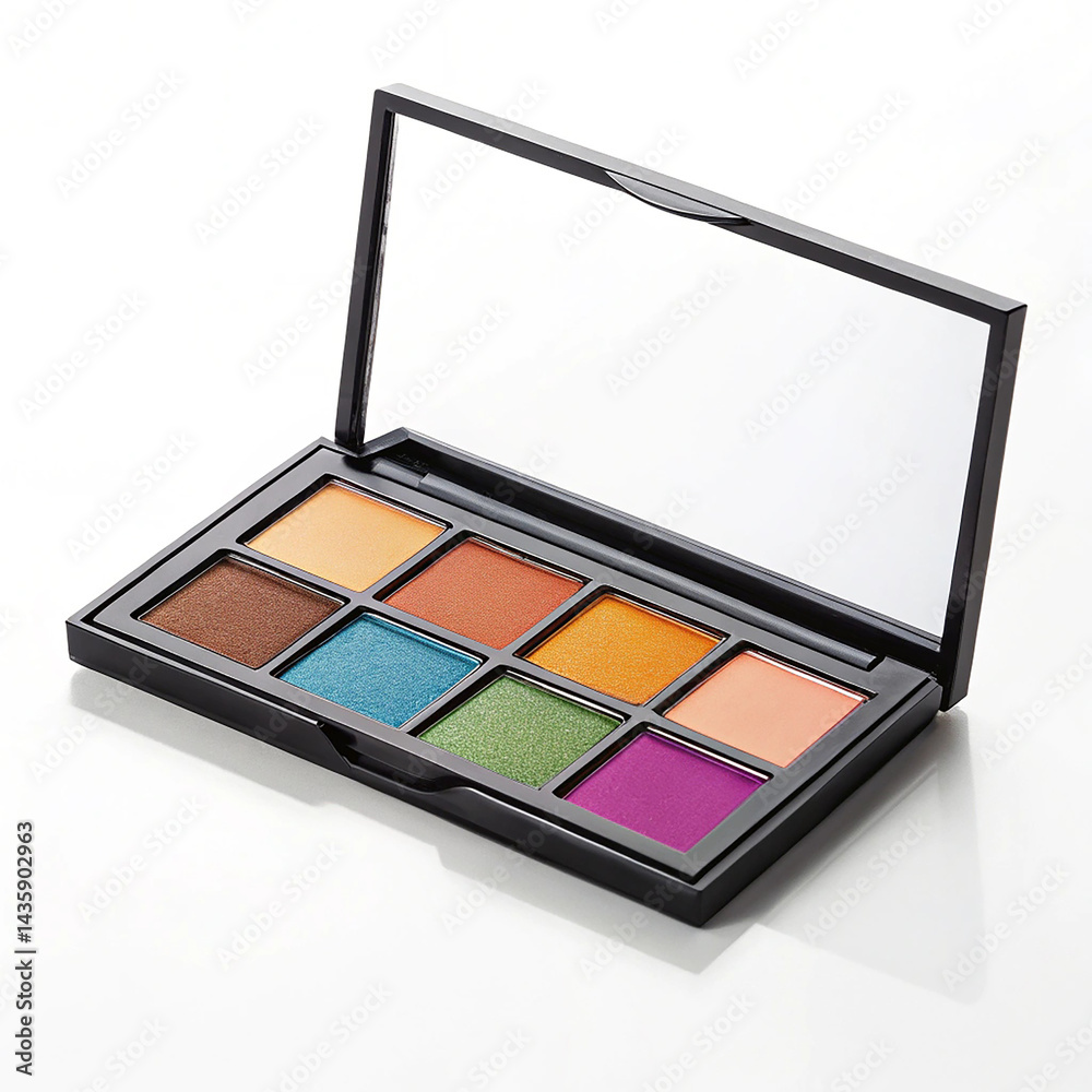 Magnetic eyeshadow palette on white background Magnetic eyeshadow palette on white background