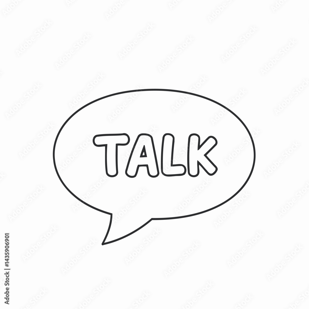 Simple Black Line Art Talk Bubble Graphic Simple Black Line Art Talk Bubble Graphic