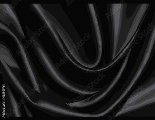 Smooth elegant black satin texture abstract background. Luxurious background design