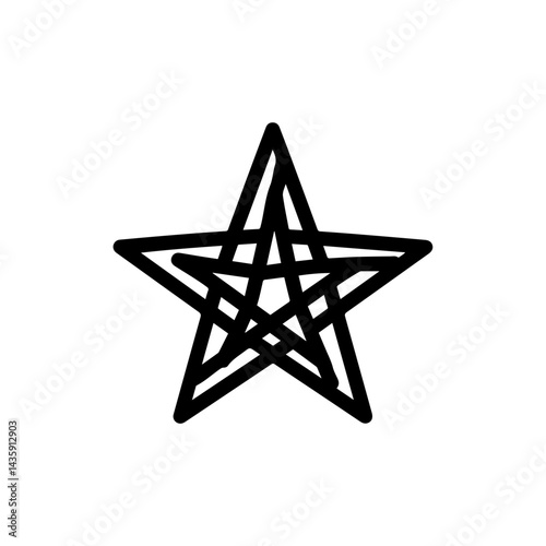Glowing Star Icon with Intersecting Lines Symbolizing Cosmic Manifestation