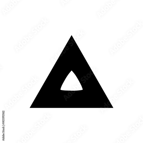 Minimalistic Triangle with Glowing Core Symbolizing Power and Alignment