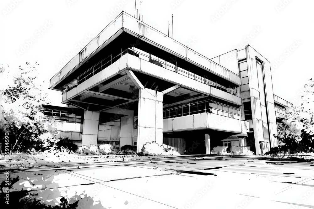 Modern Architectural Design of a Unique Structural Building