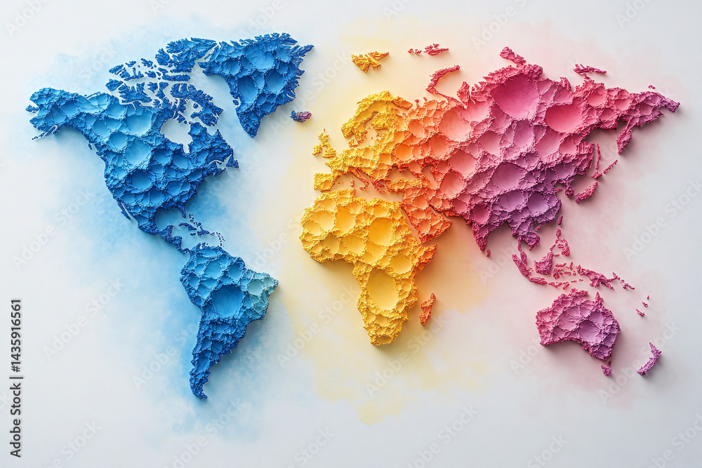 Low-Poly World Map