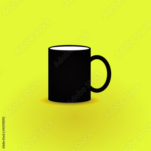 black glasses with yellow background