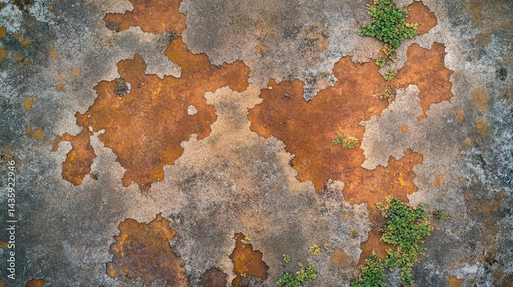 Obraz premium Aerial view of deforestation showing patches of cleared forest and remaining green areas, illustrating habitat loss, no people
