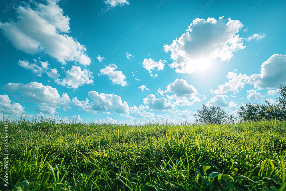 Grassy Field On A Sunny Day