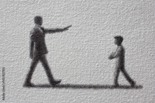 Obraz na płótnie Parental Guidance and Direction of a Child in Artistic Illustration w salonie