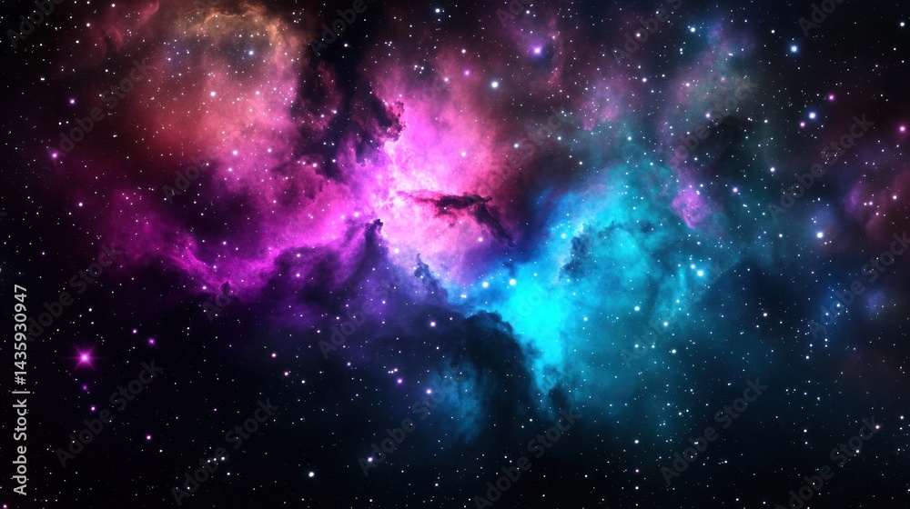 Fototapeta premium Cosmic nebulae swirling in deep space (2)