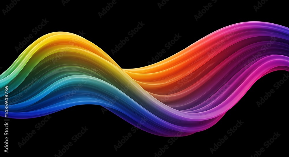 Obraz premium Chromatic Flow AI Generated