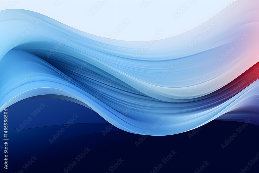 Fototapeta premium abstract glow blue and purple curved light lines background 