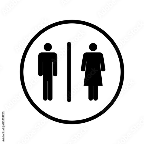 Men and Women icon. Toilet vector icon in line design for web design and logo. Symbol of Toilet. Vector illustration.