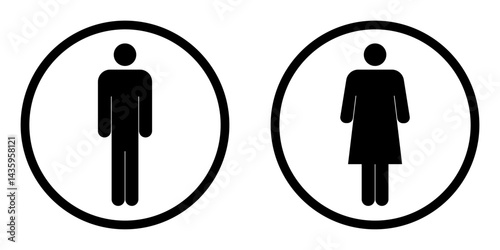 Men and Women icon. Toilet vector icon in line design for web design and logo. Symbol of Toilet. Vector illustration.