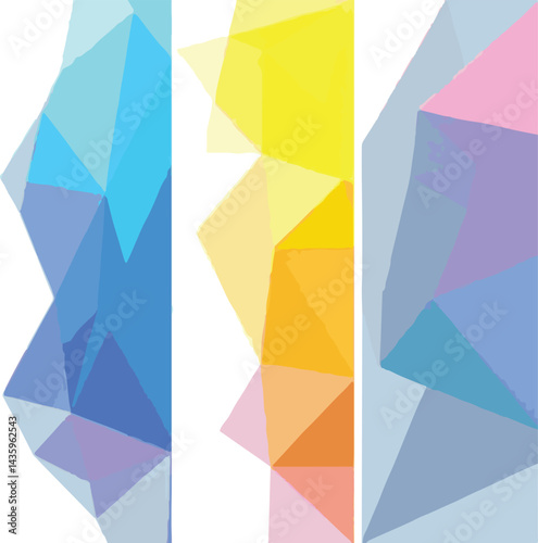 Create a kinds vector set of blue yellow colorful with white background.