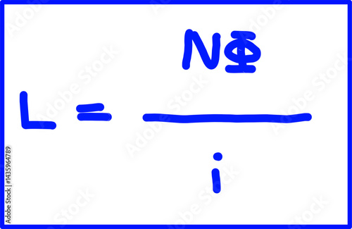 magnetic field physics, generator working principle, self-inductance physics formula