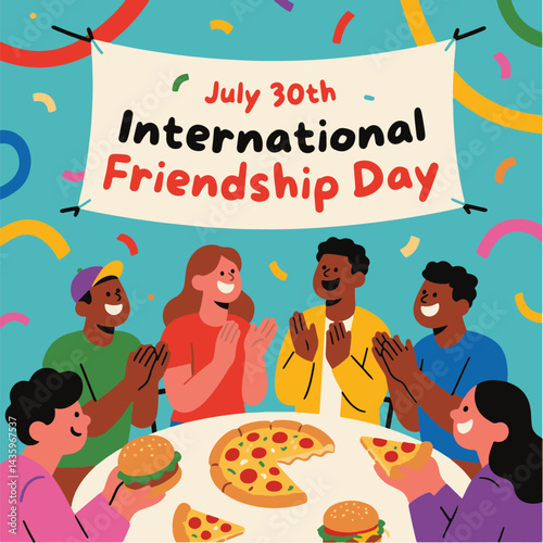 international friends day Vector  (Editable)