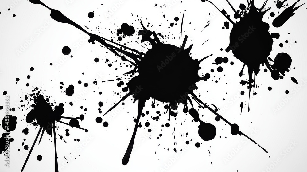 Abstract Ink Splatters Art Print Abstract Ink Splatters Art Print