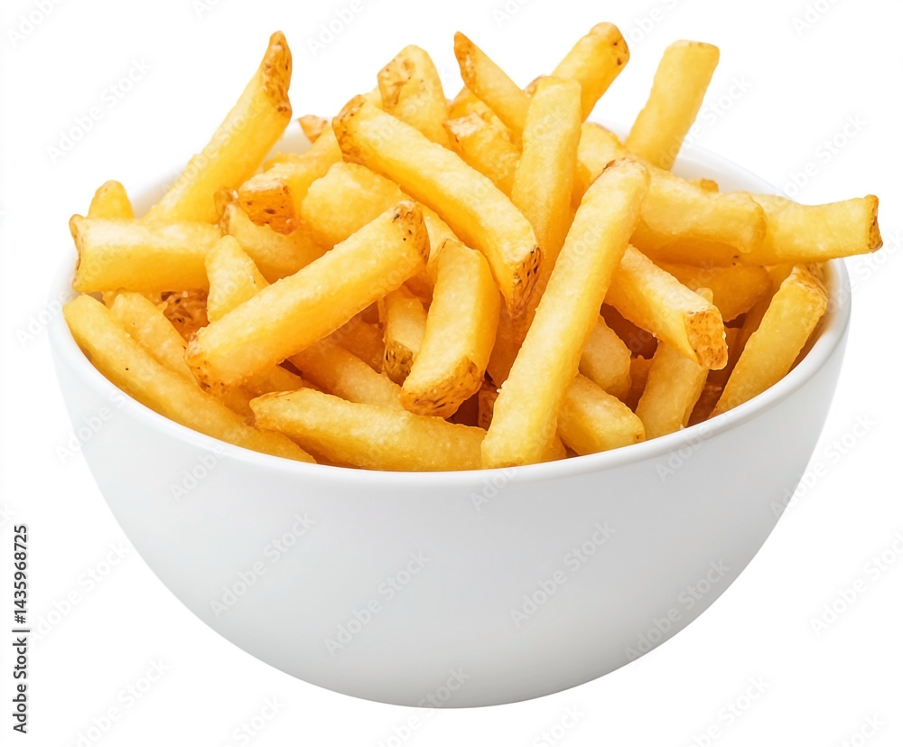 Golden and Crispy Delight: A Bowl Full of Delicious French Fries Temptation Golden and Crispy Delight: A Bowl Full of Delicious French Fries Temptation