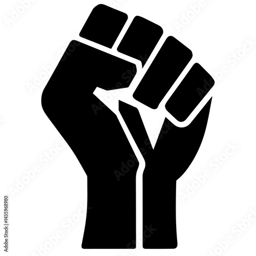 Fist raised icon vector.