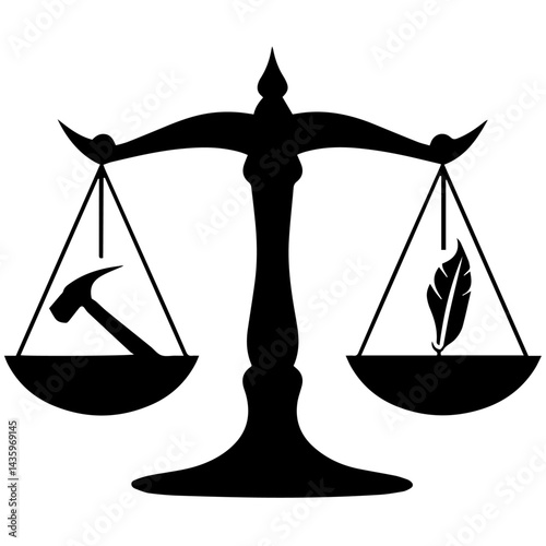 Scales of justice icon vector illustration.