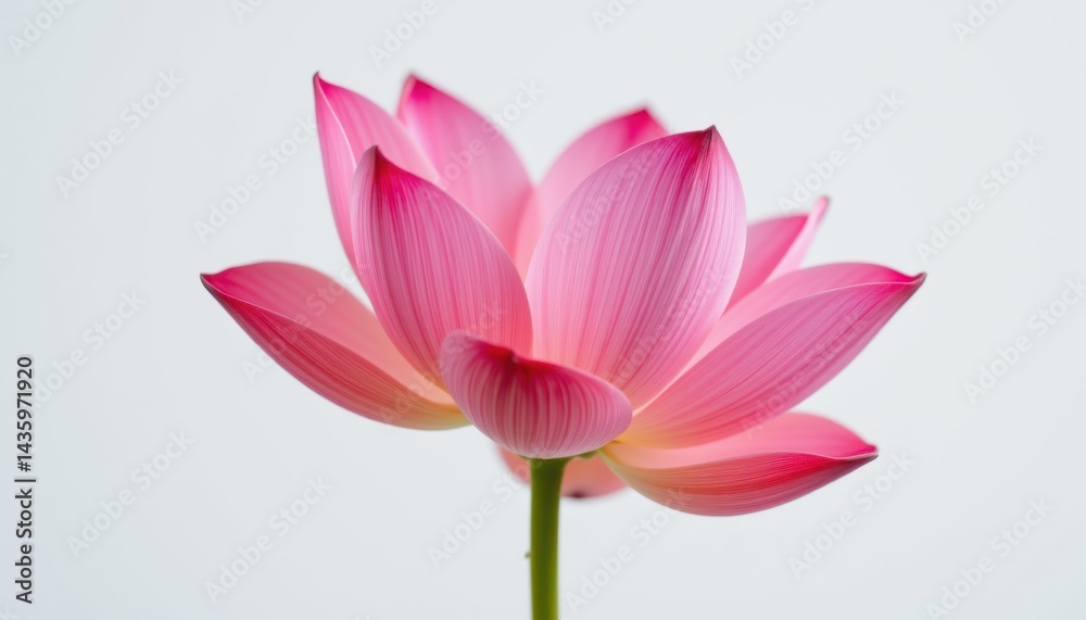 Fototapeta premium Delicate lotus flower in tranquil setting nature photography serene environment close-up view