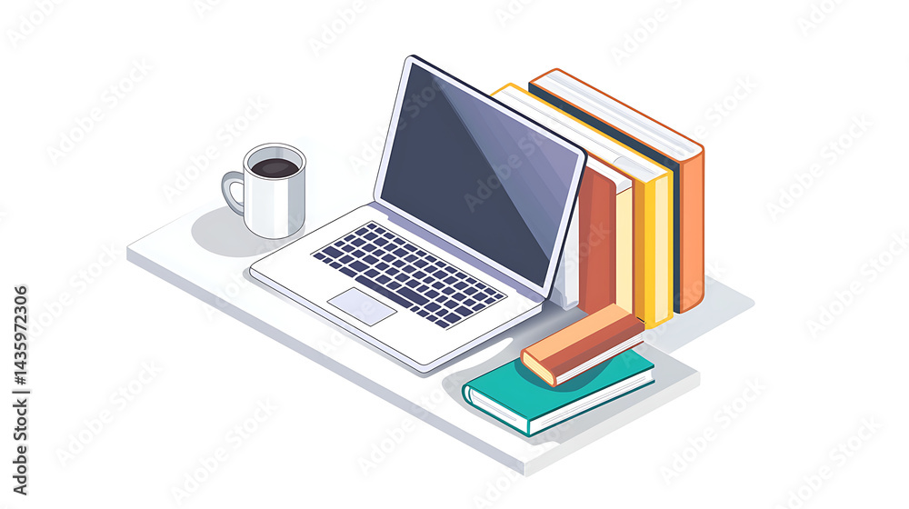 A laptop is on a table with a cup of coffee next to it A laptop is on a table with a cup of coffee next to it