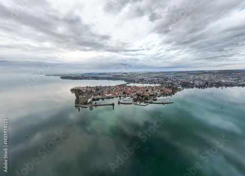 View of Lindau waterfront , Bodensee, South Germany
