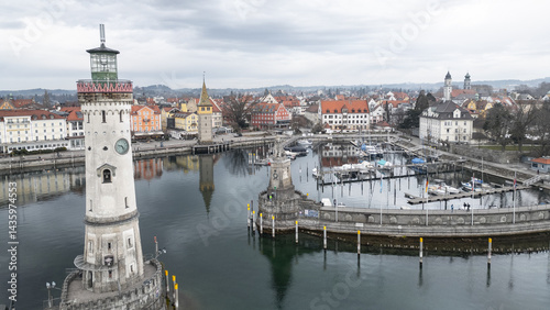 View of Lindau waterfront , Bodensee, South Germany