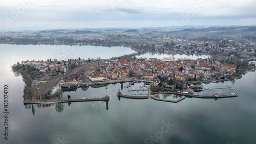 View of Lindau waterfront , Bodensee, South Germany