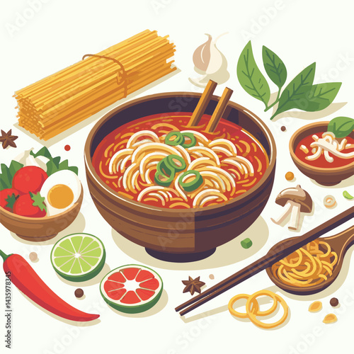 laksa, spicy, cuisine, food, asian, meal, delicious, dinner, bowl, soup, dish, traditional, lunch, shrimp, noodle, background, tasty, seafood, malaysian, cooking, healthy, fresh, cooked, noodles, ingr