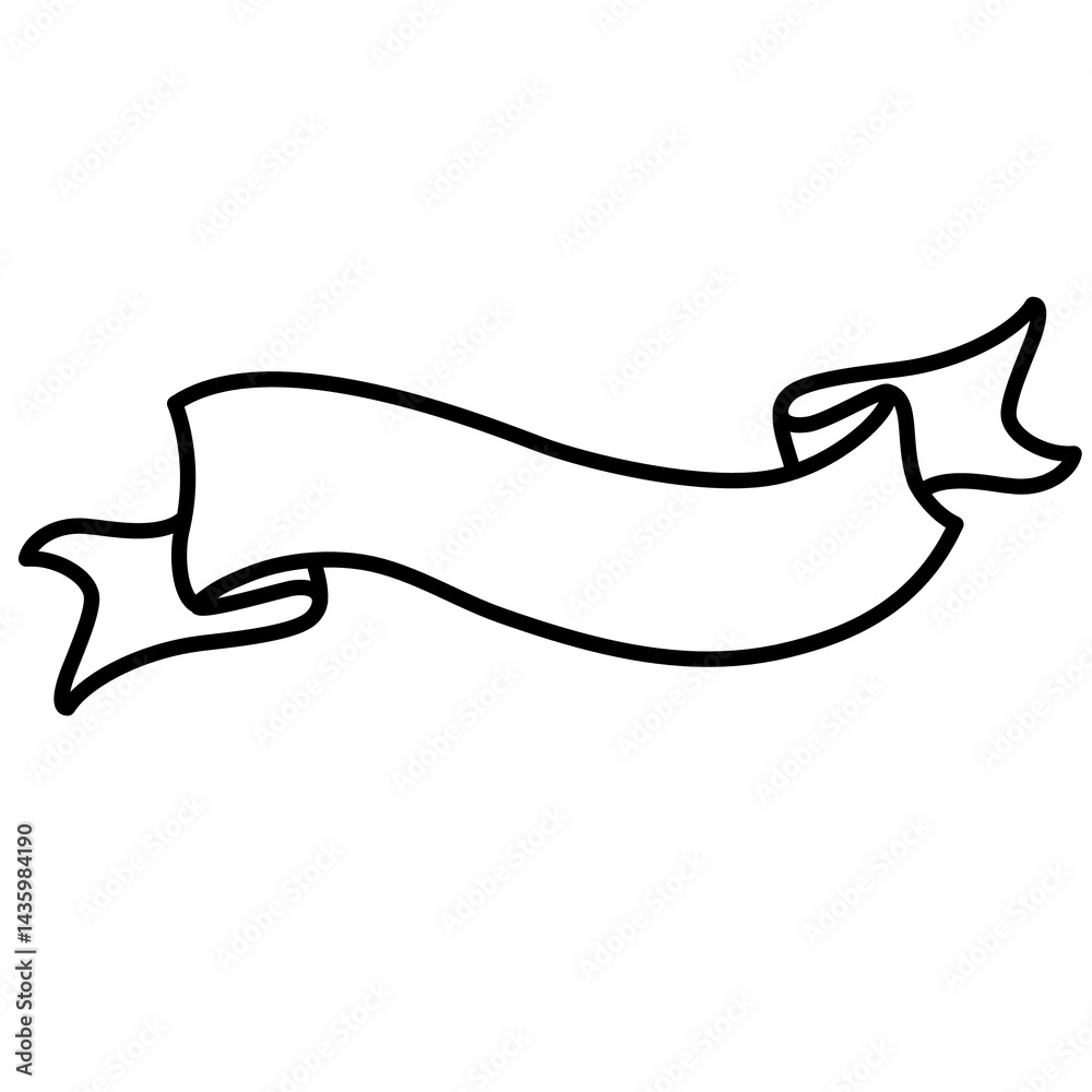 Fototapeta premium vector illustration of a ribbon