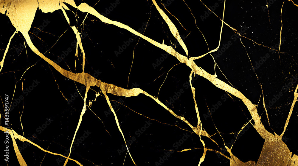 Luxury Black Gold Marble Texture Elegant Design Background