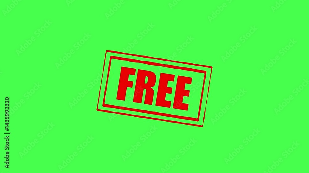 video green screen free stamp sign, free template, design element.