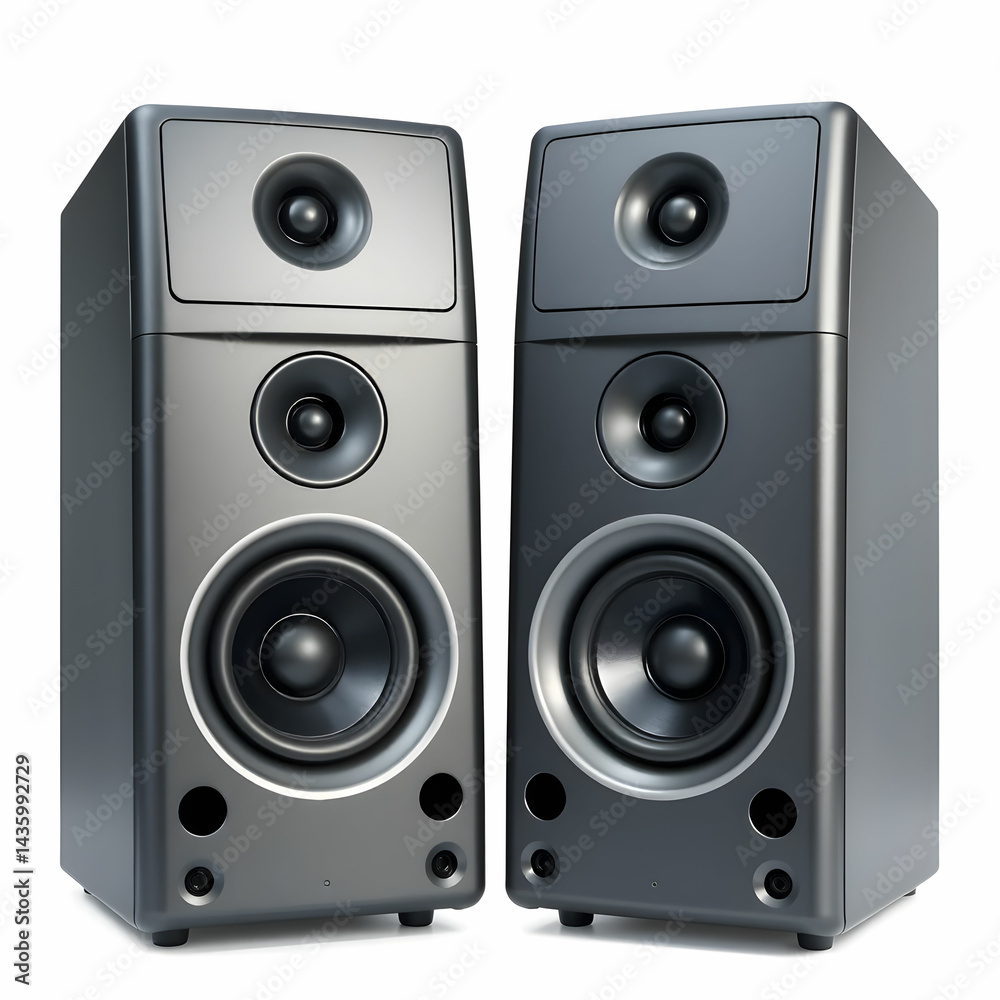 Fototapeta premium Speakers isolated on white background