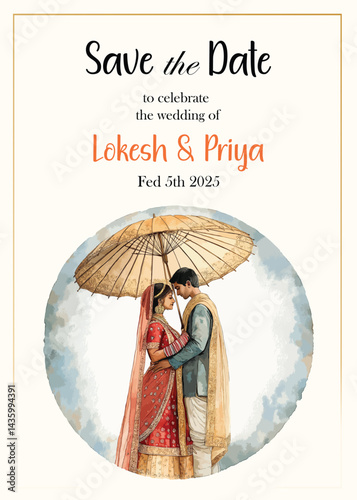 Modern Wedding Invitation card design	