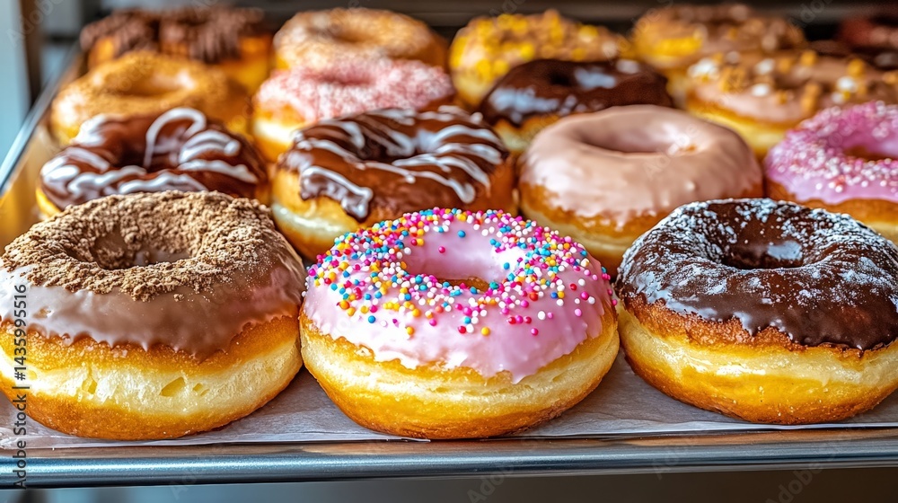 Assorted Donuts with Different Toppings and Frosting