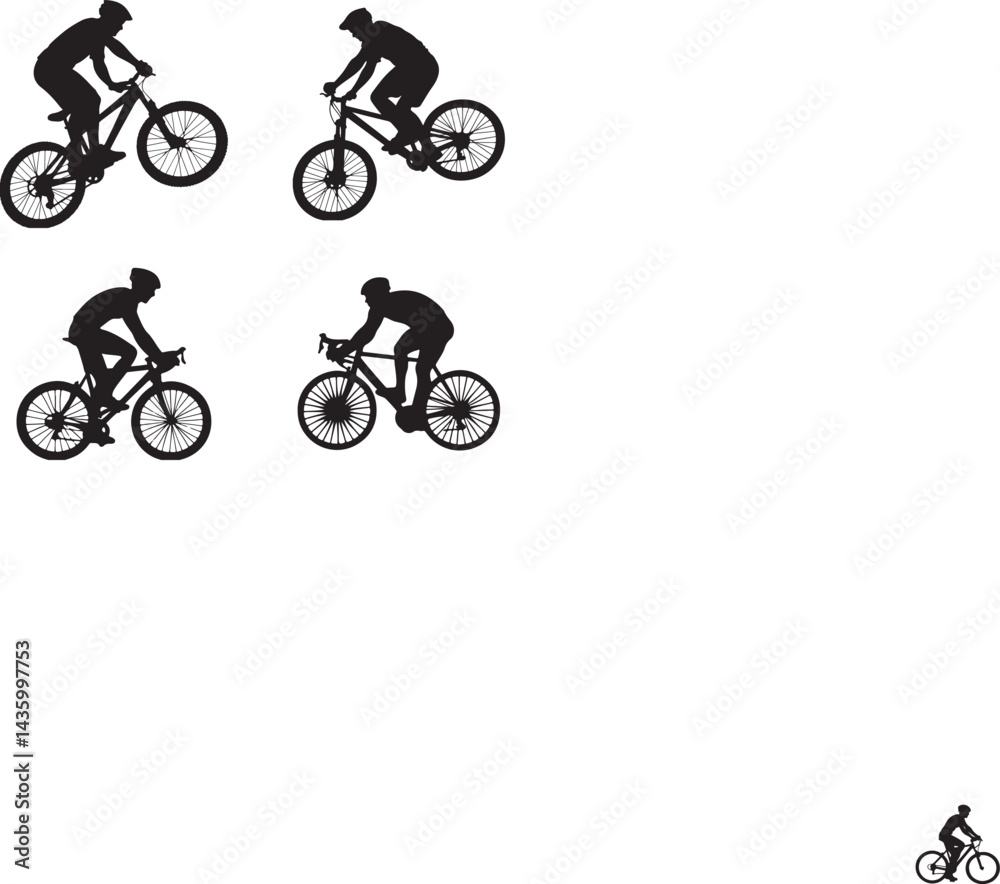 Fototapeta premium bike silhouette vector