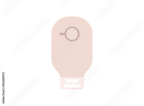 set of an Medical Device COlostomy Bag Illustration
