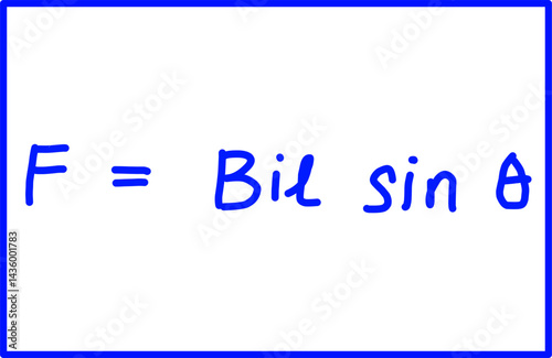physics of magnetic fields, physics formula of Lorentz force for conducting wires