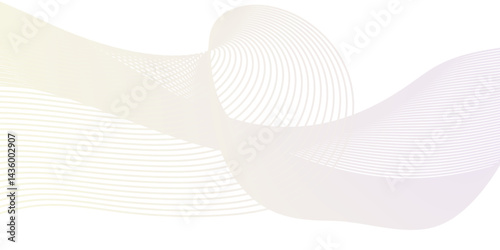 Dynamic minimal smoke sound line. Abstract glowing white blend line smooth flow soundwave curve energy gradient vector futuristic digital outline line science design.	