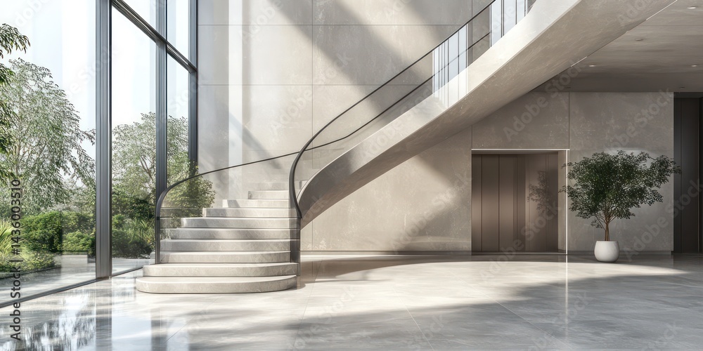 Obraz premium Modern concrete interior design