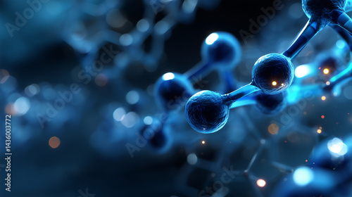 A scientific abstract background with molecular visuals, perfect for healthcare, biotech, and pharma industries.
