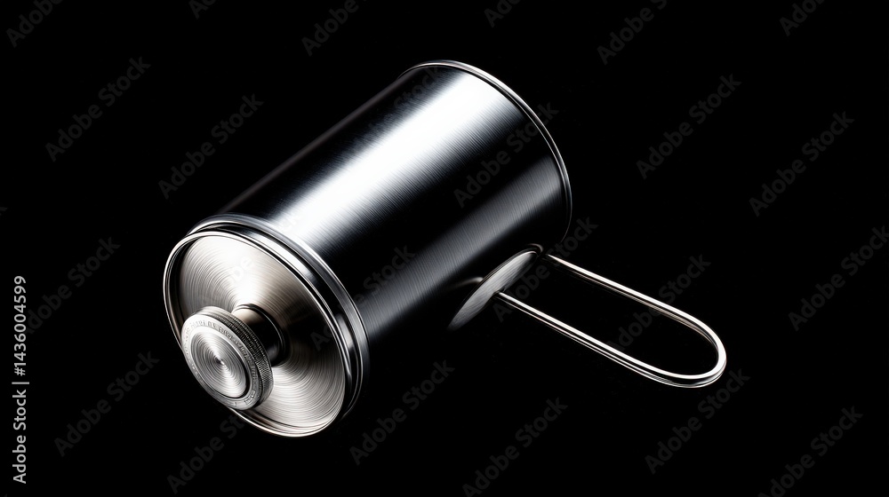 Black Metal Container with Handle for Storage and Organization Needs