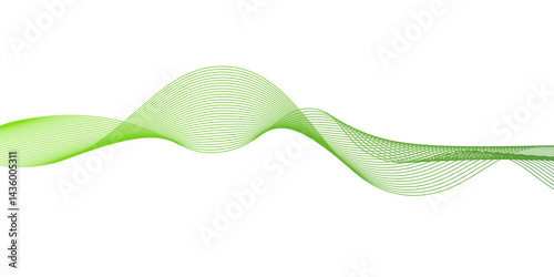 Smooth stylish abstract green wave background,dots on a whit clean and fresh background,Vector abstract graphic design Banner Pattern background template.template for advertising, computer background,