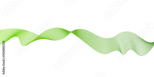 Smooth stylish abstract green wave background,dots on a whit clean and fresh background,Vector abstract graphic design Banner Pattern background template.template for advertising, computer background,