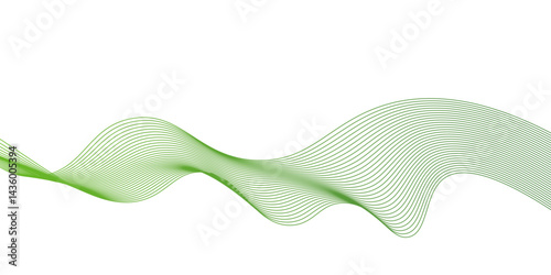 Smooth stylish abstract green wave background,dots on a whit clean and fresh background,Vector abstract graphic design Banner Pattern background template.template for advertising, computer background,