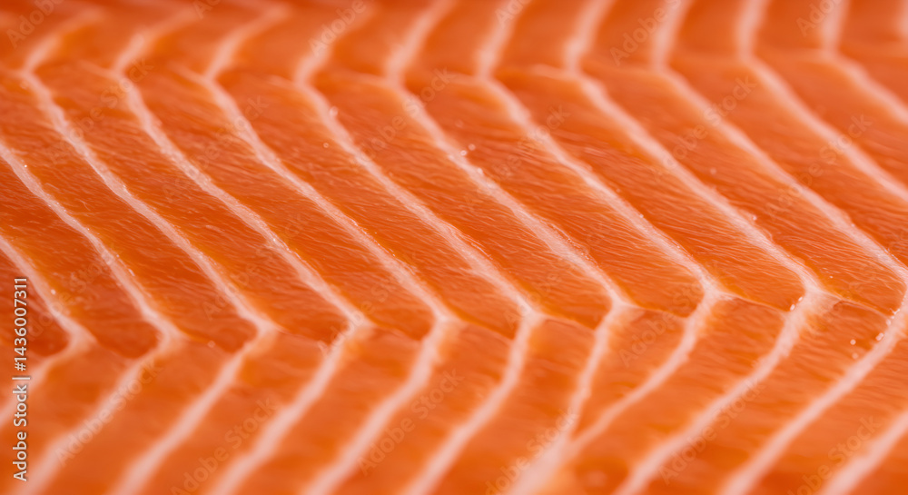 Vibrant Close Up Capture Of Fresh Salmon Fillet Texture And Pattern Vibrant Close Up Capture Of Fresh Salmon Fillet Texture And Pattern